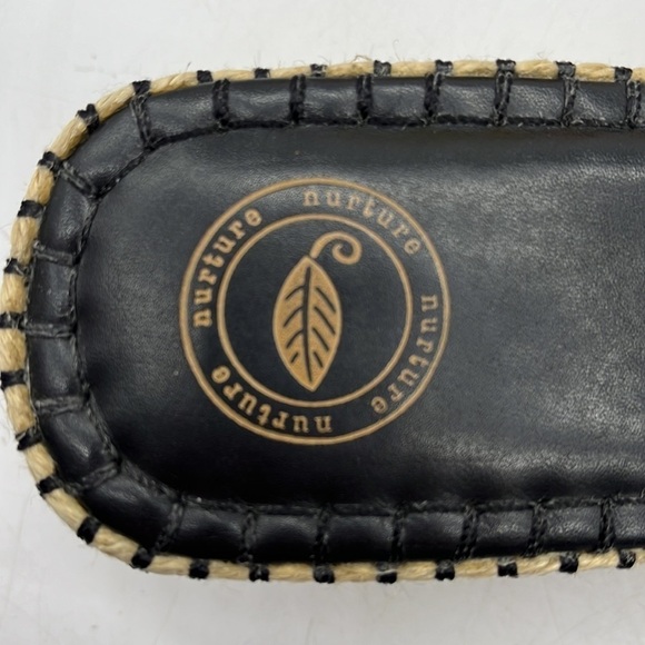 Nurture Black Leather Slip On  Slide Sandals Size 9. BSN2748D - Picture 7 of 8